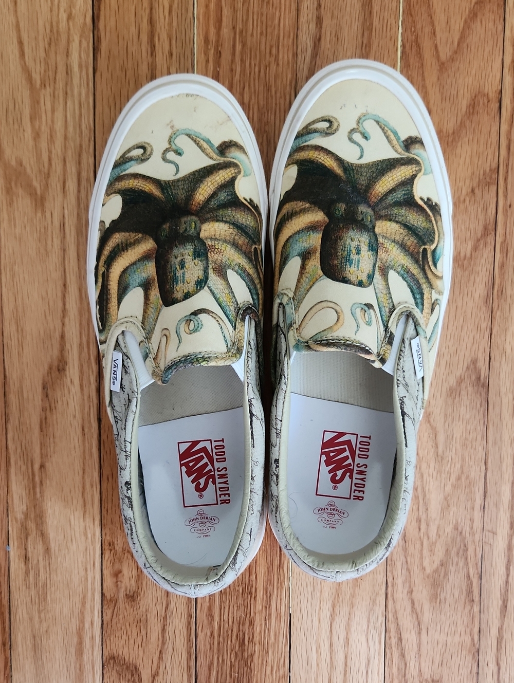 Rare Vans X Todd Snyder Octopus Slip Ons Men's Size 8 / Women' 9.5